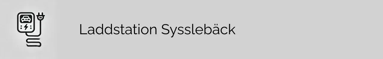 Laddstation Sysslebäck